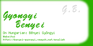 gyongyi benyei business card
